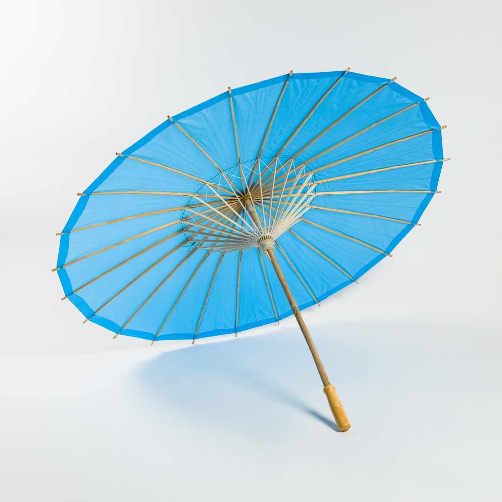 20" Turquoise Paper Parasol Umbrella for Weddings and Parties - Great for Kids - AsianImportStore.com - B2B Wholesale Lighting and Decor