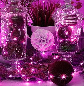 7.5 FT|20 LED Battery Operated Pink Fairy String Lights With Silver Wire - AsianImportStore.com - B2B Wholesale Lighting and Decor