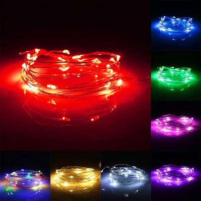 7.5 FT|20 LED Battery Operated Pink Fairy String Lights With Silver Wire - AsianImportStore.com - B2B Wholesale Lighting and Decor