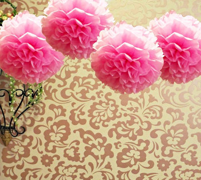 EZ-Fluff 16" Pink Passion Tissue Paper Pom Poms Flowers Balls, Decorations (4 PACK) - AsianImportStore.com - B2B Wholesale Lighting and Decor