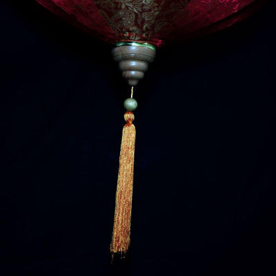 Small Red / Orange Vietnamese Silk Lantern, Diamond Shaped - AsianImportStore.com - B2B Wholesale Lighting and Decor