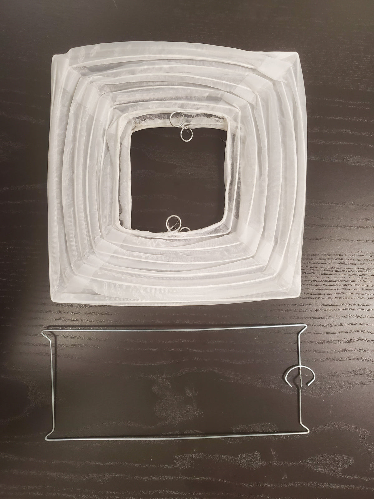 8" White Pagoda II Unique Shaped Shimmering Nylon Lantern
