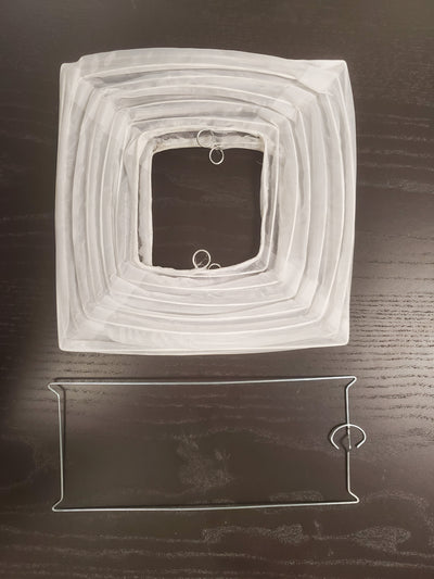 8" White Pagoda II Unique Shaped Shimmering Nylon Lantern