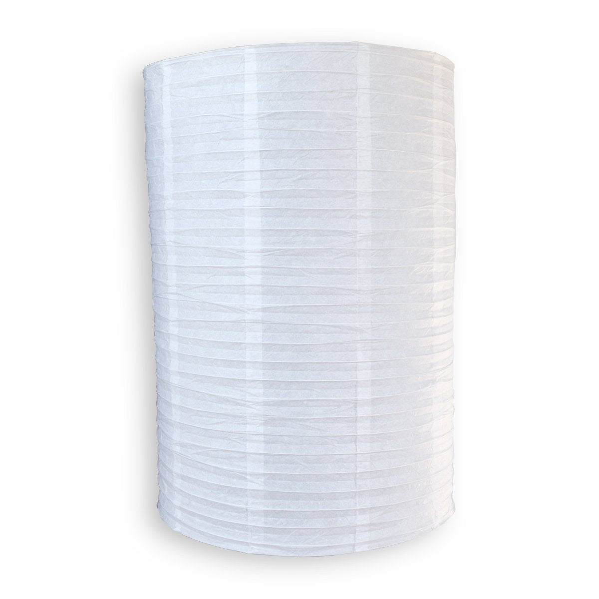 White Cylinder Unique Shaped Paper Lantern, 20-inch x 30-inch
