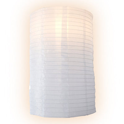 8" White Cylinder Nylon Lantern - AsianImportStore.com - B2B Wholesale Lighting & Décor since 2002.