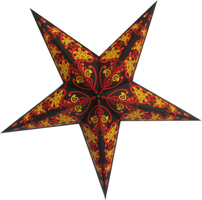 24" Black Magic Paper Star Lantern, Chinese Hanging Wedding & Party Decoration - AsianImportStore.com - B2B Wholesale Lighting and Decor