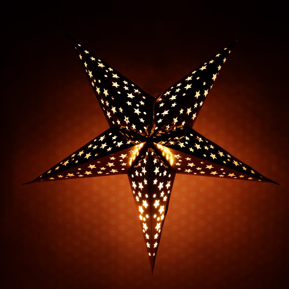 26" Gold Foil Cut-Out Paper Star Lantern, Chinese Hanging Wedding & Party Decoration - AsianImportStore.com - B2B Wholesale Lighting & Decor since 2002