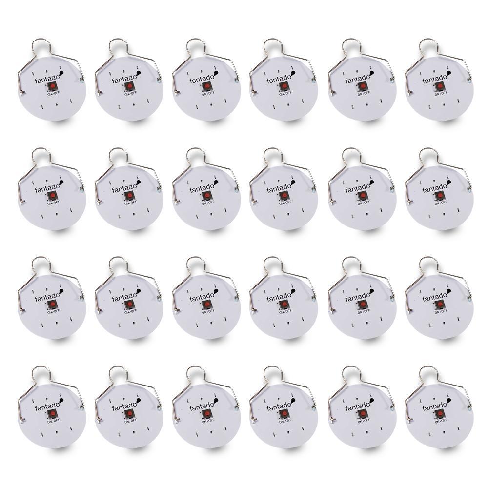 BULK PACK (24) OmniDisk Low Profile LED Hanging Light For Paper Lanterns, Cool White (Battery Powered) - AsianImportStore.com - B2B Wholesale Lighting and Decor