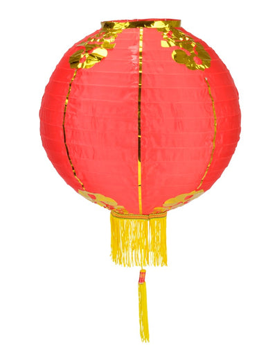 24" Red Traditional Nylon Chinese Lantern w/Tassel - AsianImportStore - B2B Wholesale Lighting & Décor since 2002.