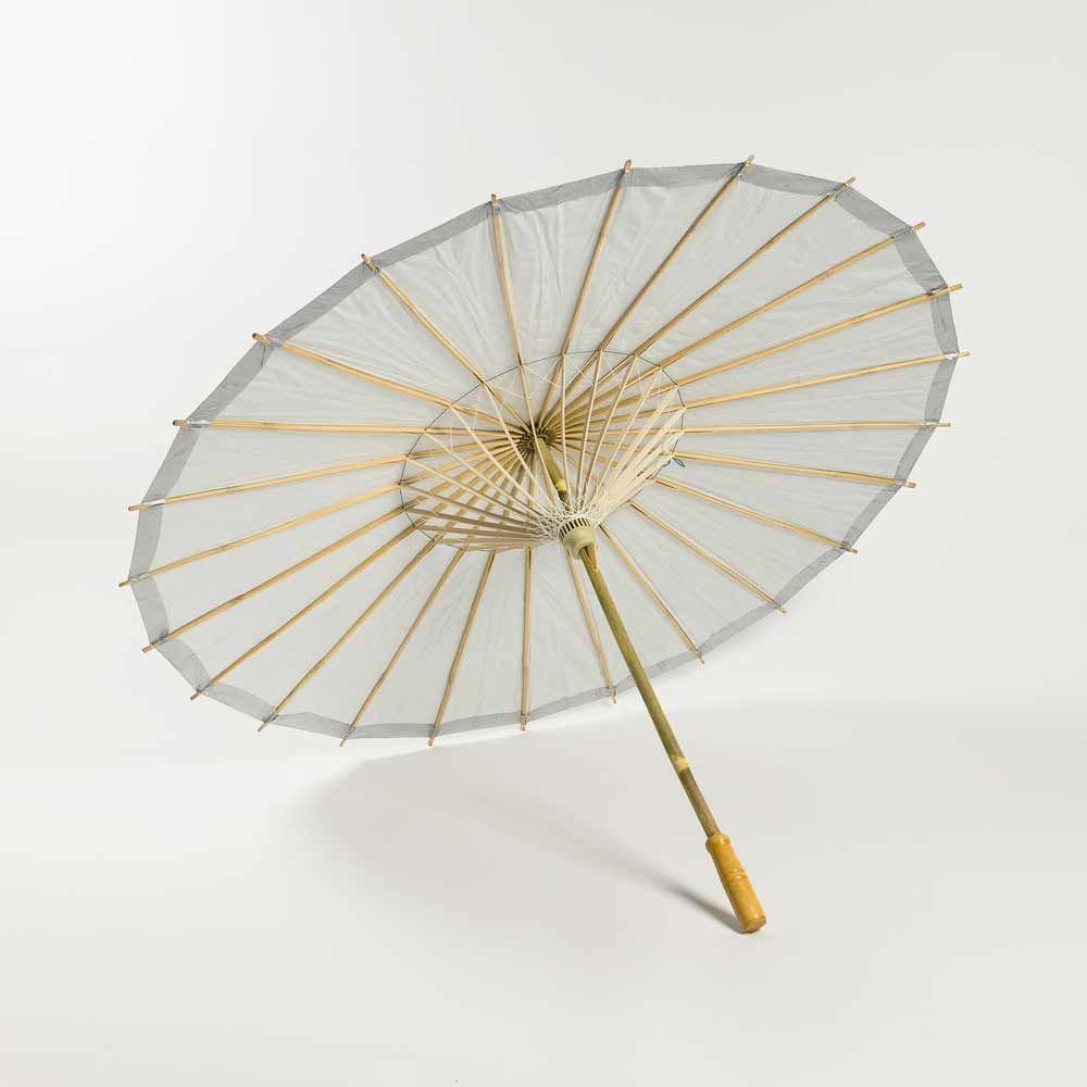 28" Silver Paper Parasol Umbrella - AsianImportStore.com - B2B Wholesale Lighting and Decor