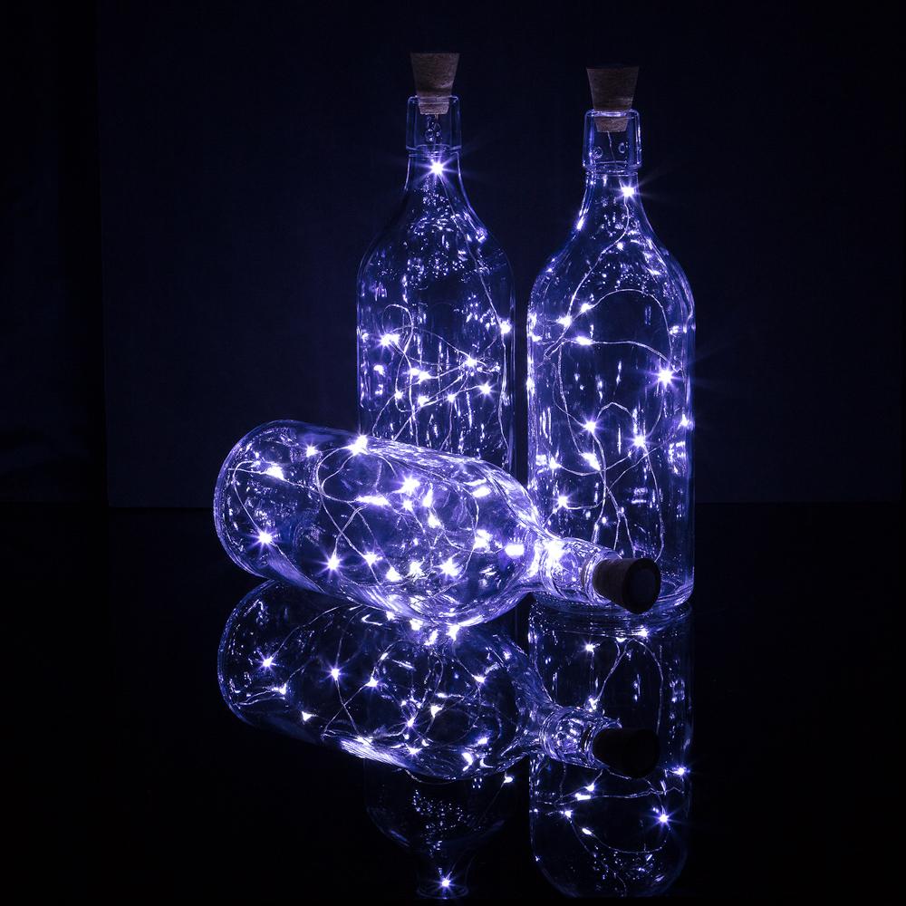 3 Pack|15 Super Bright Cool White LED Battery Operated Wine Bottle lights With Real Cork DIY Fairy String Light For Home Wedding Party Decoration - AsianImportStore.com - B2B Wholesale Lighting and Decor