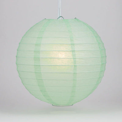 30" Cool Mint Green Jumbo Round Paper Lantern, Even Ribbing, Chinese Hanging Wedding & Party Decoration - AsianImportStore.com - B2B Wholesale Lighting and Decor