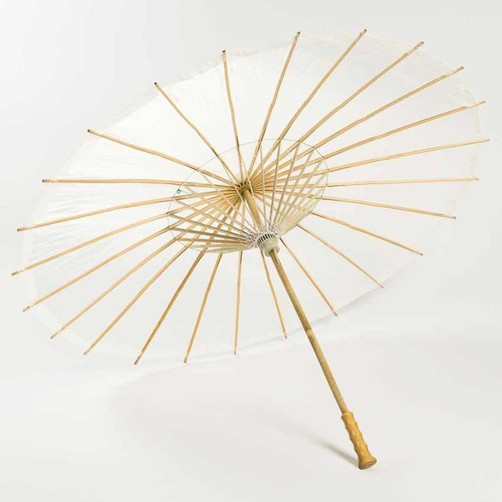 28" Beige / Ivory Parasol Umbrella, Premium Nylon with Elegant Handle