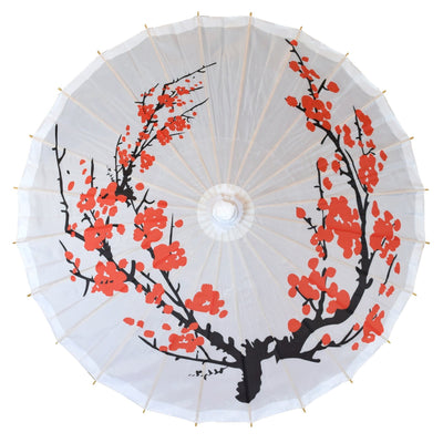 32" Cherry Blossom Premium Nylon Parasol Umbrella with Elegant Handle
