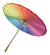 32" Rainbow Multi-Color Premium Nylon Parasol Umbrella with Elegant Handle