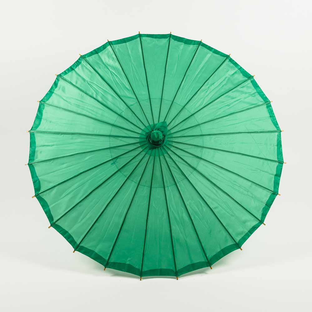 32" Emerald Green Parasol Umbrella, Premium Nylon with Elegant Handle
