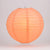 4" Peach / Orange Coral Round Paper Lantern, Even Ribbing, Hanging Decoration (10 PACK) - AsianImportStore.com - B2B Wholesale Lighting and Decor