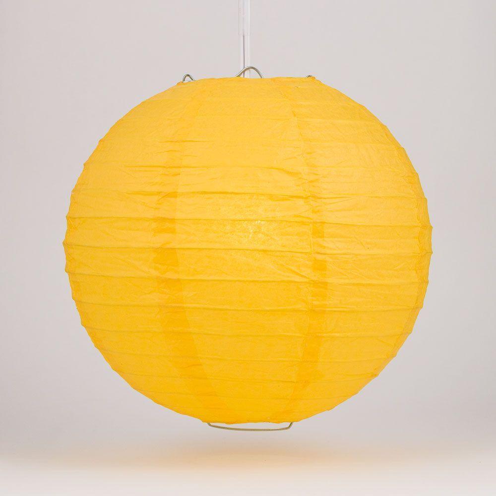 BULK PACK (6) 42" Yellow-Orange Jumbo Round Paper Lantern, Even Ribbing, Chinese Hanging Wedding & Party Decoration - AsianImportStore.com - B2B Wholesale Lighting and Decor