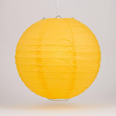 BULK PACK (6) 42" Yellow-Orange Jumbo Round Paper Lantern, Even Ribbing, Chinese Hanging Wedding & Party Decoration - AsianImportStore.com - B2B Wholesale Lighting and Decor