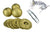 10 Socket Gold Round Paper Lantern Party String Lights (4" Lanterns, Expandable) - AsianImportStore.com - B2B Wholesale Lighting & Decor since 2002