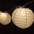 10 Socket White Round Paper Lantern Party String Lights (4" Lanterns, Expandable) - AsianImportStore.com - B2B Wholesale Lighting & Decor since 2002