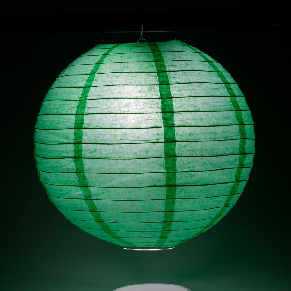 6" Arcadia Teal Round Paper Lantern, Even Ribbing, Hanging Decoration - AsianImportStore.com - B2B Wholesale Lighting and Decor