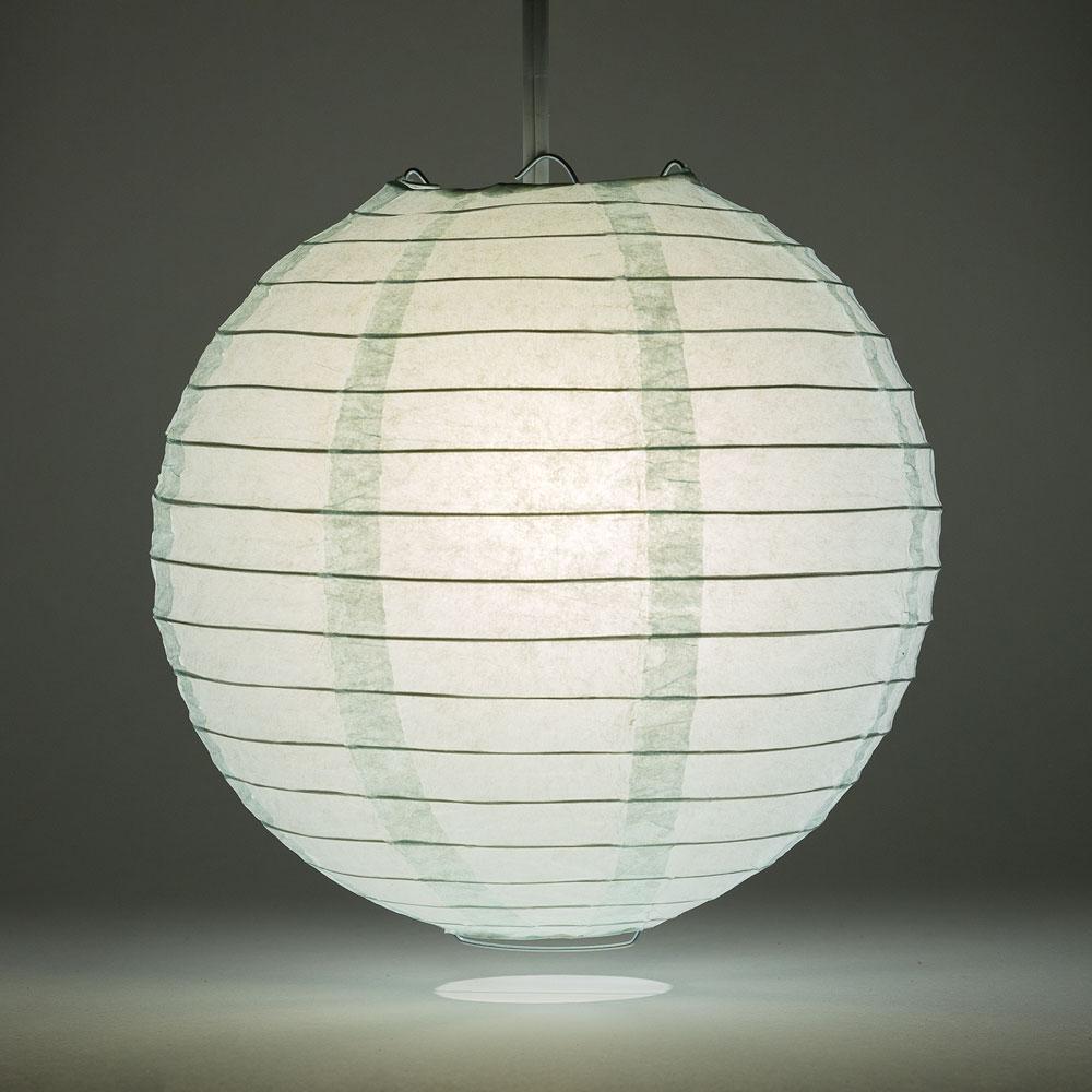 6" Arctic Spa Blue Round Paper Lantern, Even Ribbing, Chinese Hanging Wedding & Party Decoration - AsianImportStore.com - B2B Wholesale Lighting and Decor