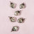 6 Pack | 1.5-Inch Silver Cora Mercury Glass Heart Ornaments Christmas Tree Decoration
