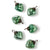 6 Pack | 1.5-Inch Vintage Green Cora Mercury Glass Heart Ornaments Christmas Tree Decoration - AsianImportStore.com - B2B Wholesale Lighting & Décor since 2002.