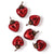 6 Pack | 1.5-Inch Red Cora Mercury Glass Heart Ornaments Christmas Tree Decoration - AsianImportStore.com - B2B Wholesale Lighting & Décor since 2002.