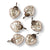 6 Pack | 1.5" Silver Hetty Mercury Glass Designer Heart Ornaments Christmas Tree Decoration - AsianImportStore.com - B2B Wholesale Lighting & Décor since 2002.