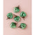 6 Pack | 1.25-Inch Vintage Green Hetty Mercury Glass Designer Heart Ornaments Christmas Tree Decoration