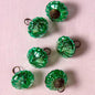 6 Pack | 1.25-Inch Vintage Green Lucy Mercury Glass Onion Shaped Ornaments Christmas Tree Decoration