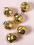 6 Pack | 2-Inch Gold Penina Mercury Glass Ball Ornaments Christmas Decoration