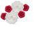 6-Pc Combo White Ranunculus / Red Rose Paper Flower Backdrop Wall Decor for Weddings, Photo Shoots, Birthday Parties and More - AsianImportStore.com - B2B Wholesale Lighting and Decor
