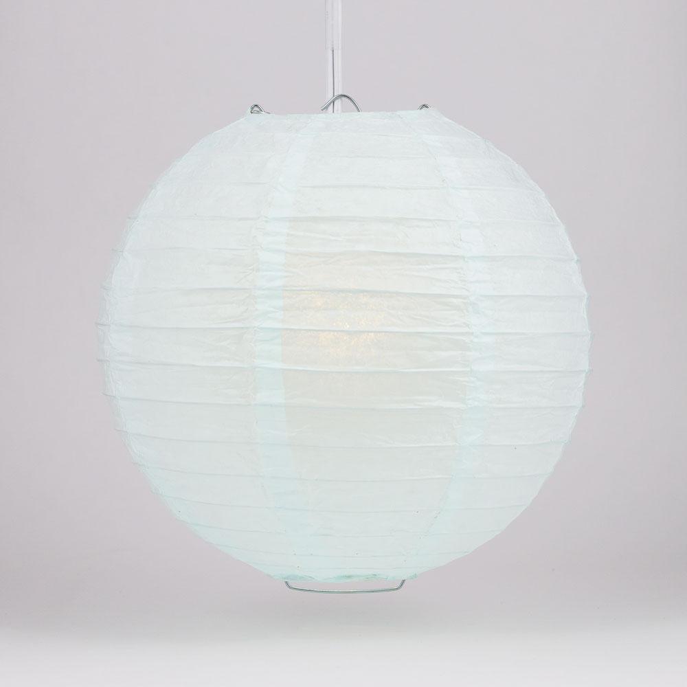 6" Arctic Spa Blue Round Paper Lantern, Even Ribbing, Chinese Hanging Wedding & Party Decoration - AsianImportStore.com - B2B Wholesale Lighting and Decor