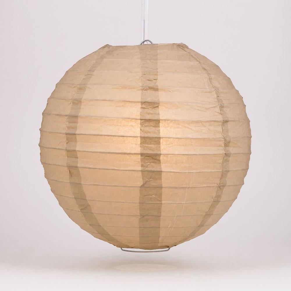 6" Dusty Sand Rose Round Paper Lantern, Even Ribbing, Chinese Hanging Wedding & Party Decoration - AsianImportStore.com - B2B Wholesale Lighting and Decor