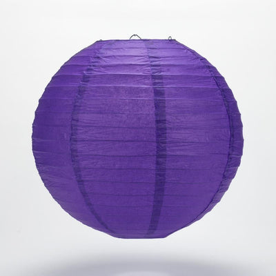 6" Plum Purple Round Paper Lantern, Even Ribbing, Chinese Hanging Wedding & Party Decoration - AsianImportStore.com - B2B Wholesale Lighting & Decor since 2002