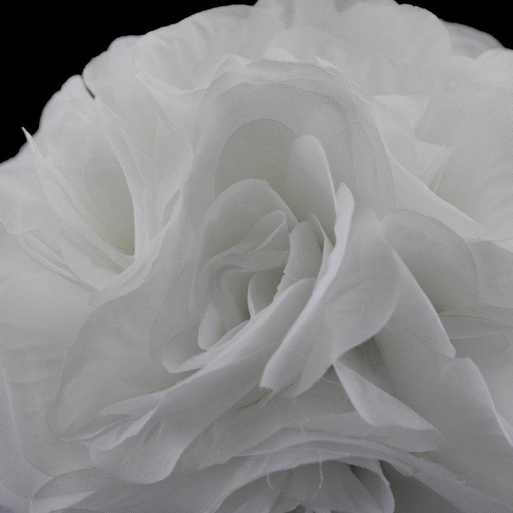(Discontinued) (24 PACK) 6" White Rose Flower Pomander Small Wedding Kissing Ball Decoration