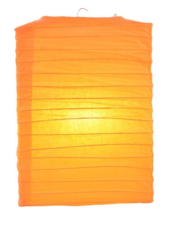 Orange Hako Paper Lantern - PaperLanternStore.com - Paper Lanterns, Decor, Party Lights & More