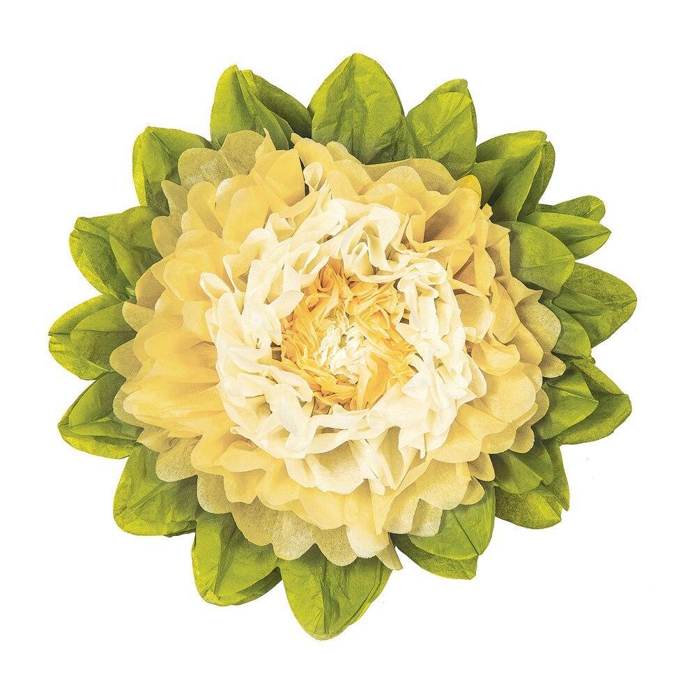 Giant Ivory 24 Inch Tissue Paper Flower (20 PACK) - AsianImportStore.com - B2B Wholesale Lighting and Décor