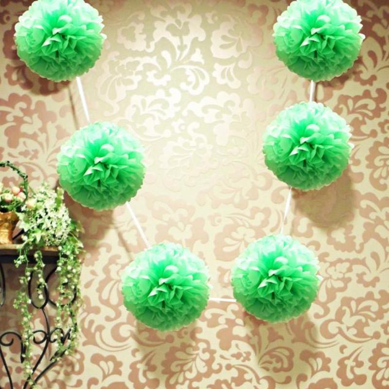 EZ-Fluff 6" Grass Greenery Hanging Tissue Paper Flower Pom Pom, Party Garland Decoration (50 PACK) - AsianImportStore.com - B2B Wholesale Lighting and Décor