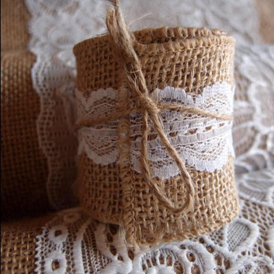 Burlap and Lace Style No.4 Fabric Wrap Roll (2.4 x 6 Ft) (50 PACK) - AsianImportStore.com - B2B Wholesale Lighting and Décor