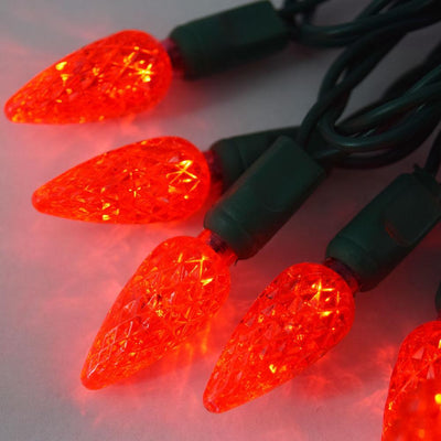 BLOWOUT (20 PACK) 70 Outdoor Red LED C6 Strawberry String Lights, 24 FT Green Cord, Weatherproof, Expandable