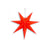 18" Red 7-Point Weatherproof Star Lantern Lamp, Hanging Decoration (Shade Only)