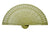 (Discontinued) (100 PACK) 8" Chartreuse Wood Panel Hand Fan w/ Organza Bag for Weddings