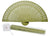 (Discontinued) (100 PACK) 8" Chartreuse Wood Panel Hand Fan w/ Organza Bag for Weddings