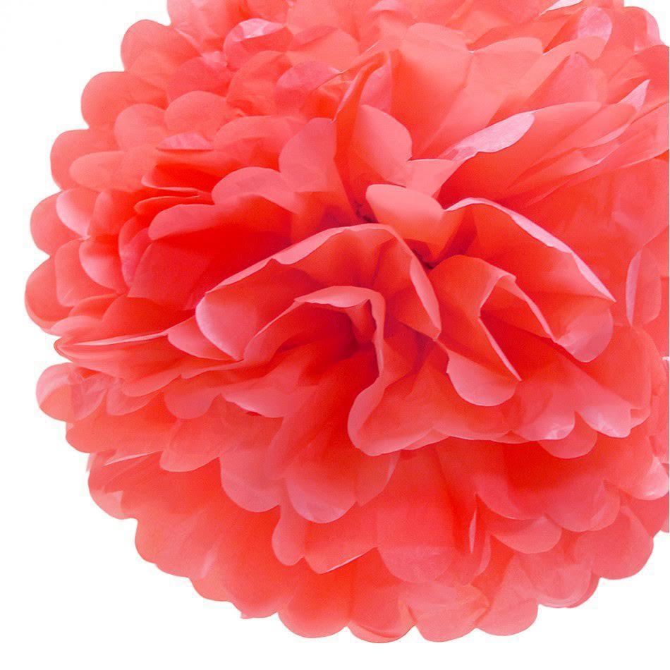 EZ-Fluff 8" Roseate Tissue Paper Pom Pom Flowers, Hanging Decorations (100 PACK) - AsianImportStore.com - B2B Wholesale Lighting and Décor