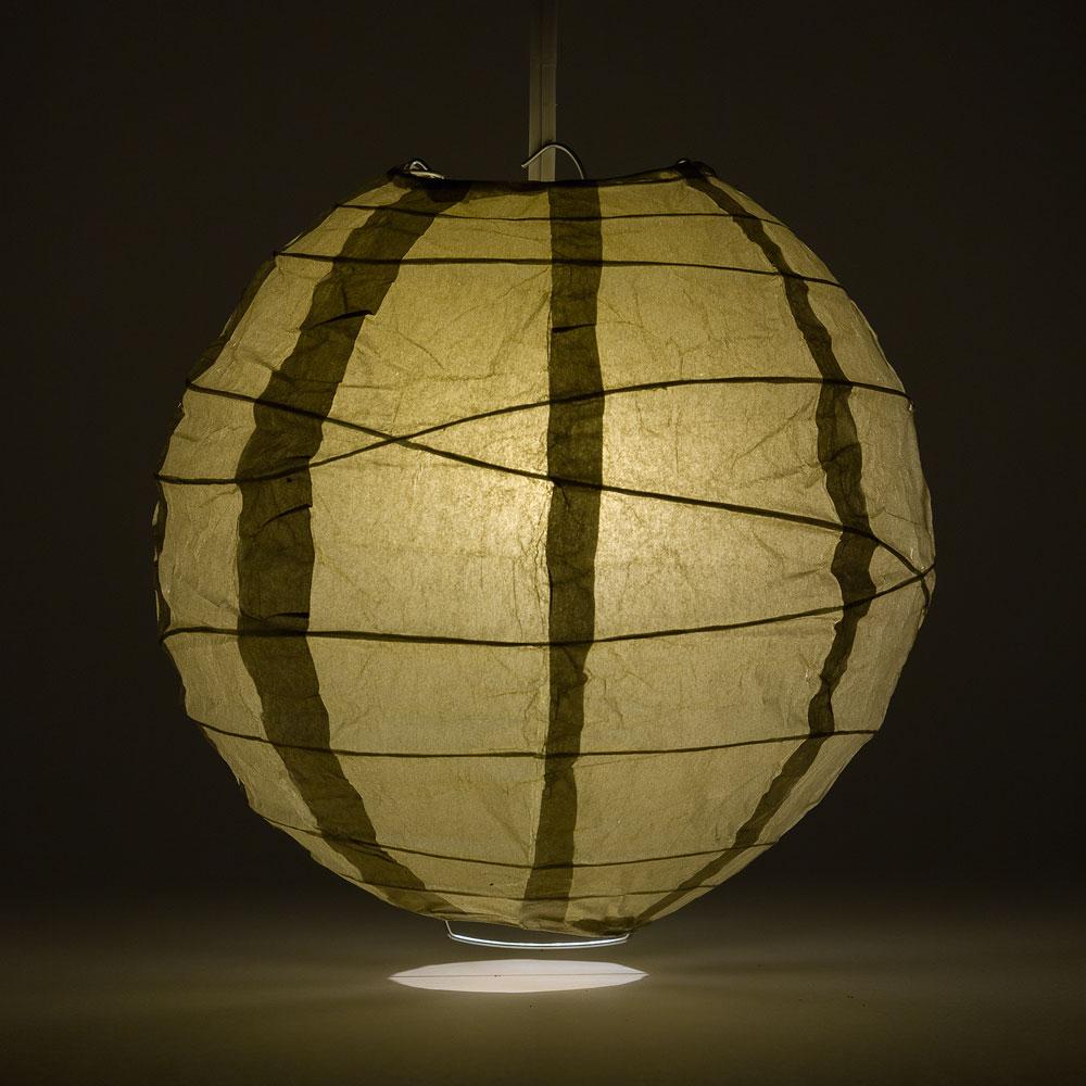 8" Gold Round Paper Lantern, Crisscross Ribbing, Chinese Hanging Wedding & Party Decoration - AsianImportStore.com - B2B Wholesale Lighting and Decor