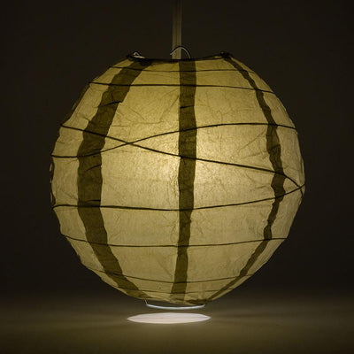 8" Gold Round Paper Lantern, Crisscross Ribbing, Chinese Hanging Wedding & Party Decoration - AsianImportStore.com - B2B Wholesale Lighting and Decor